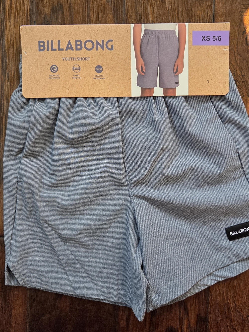 Billabong Kids' Gray Youth Shorts - XS (5/6)